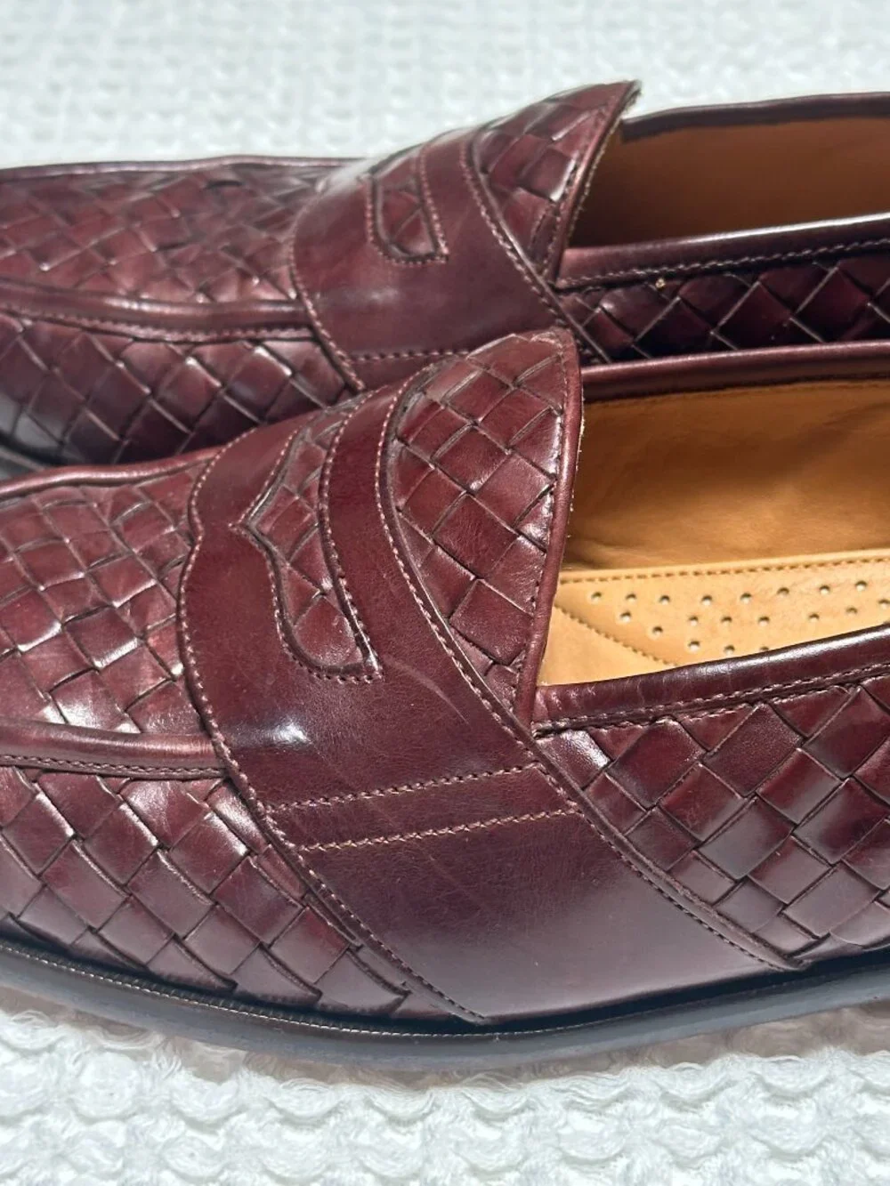 Johnston & Murphy Woven Leather Matching Shoes & Belt